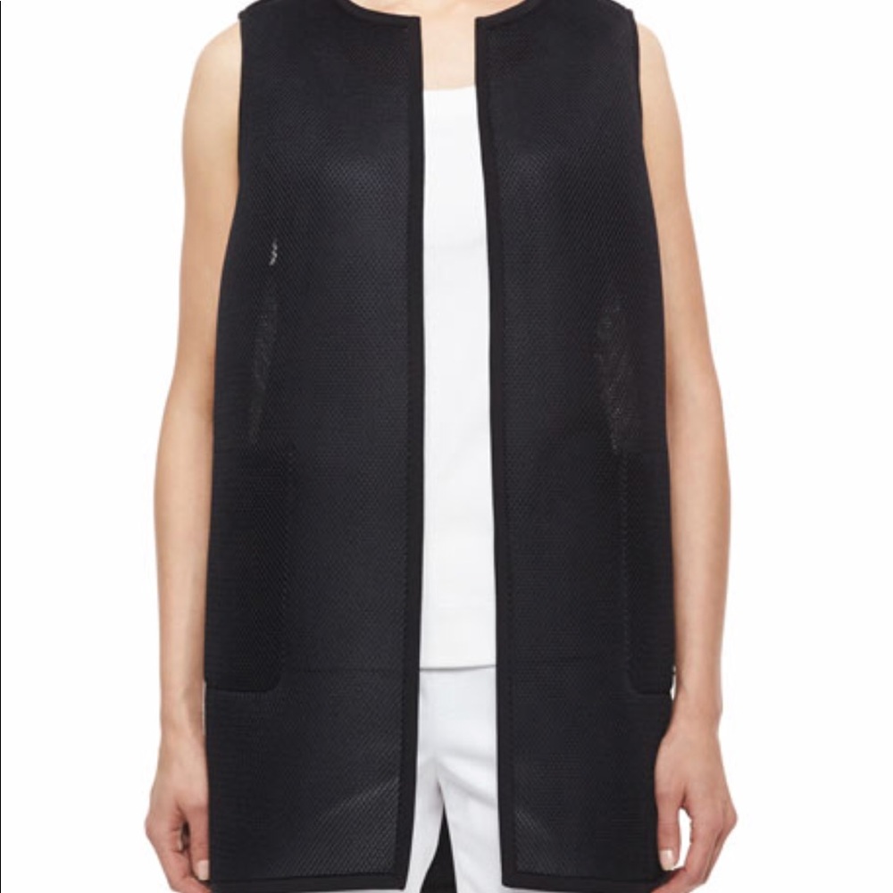 Lafayette 148 New York Tilly Long Mesh Vest